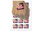 Space Dog Hovering Science Fiction Temporary Tattoo Water Resistant Fake Body Art Set Collection (1 Sheet)